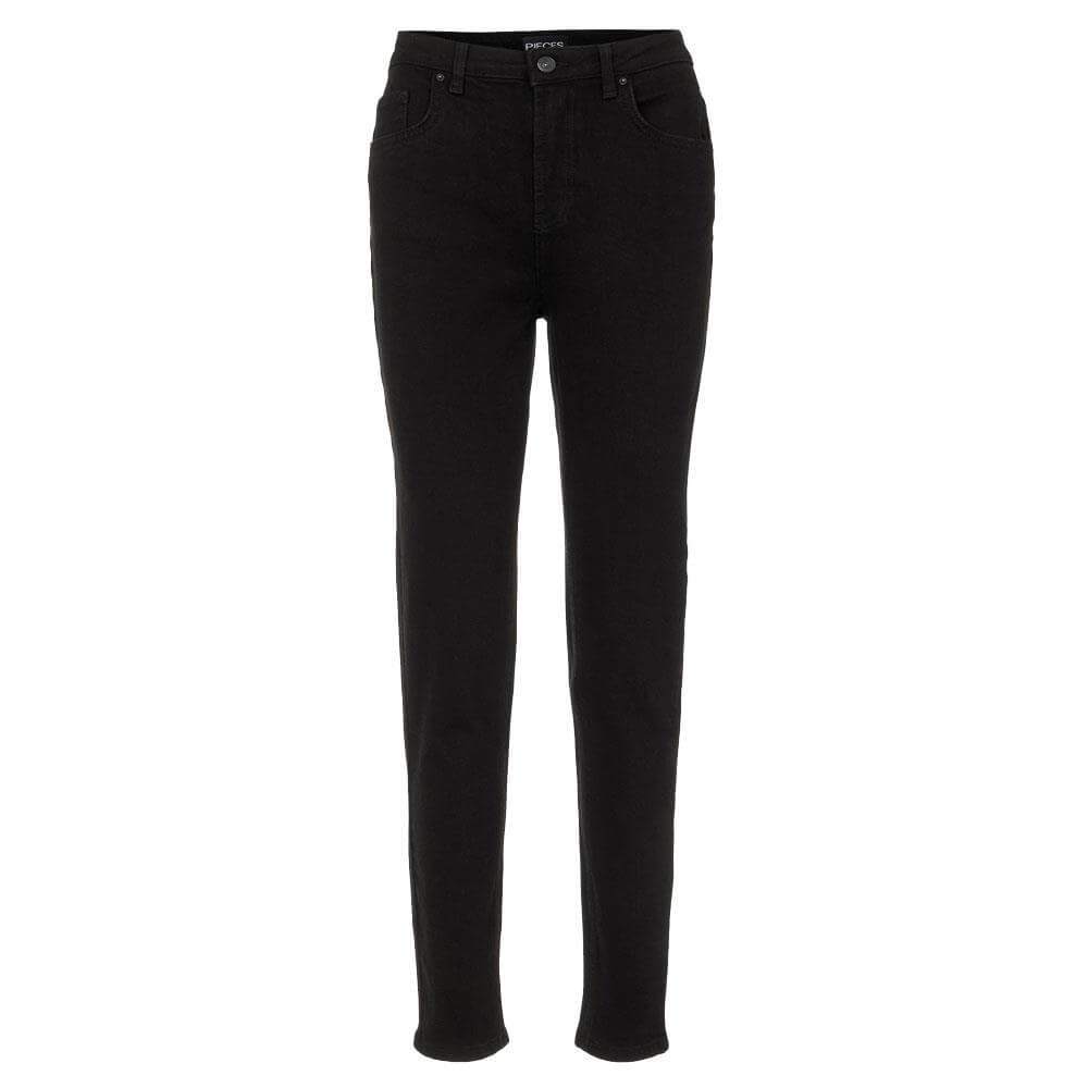 Pieces Leah Mom Black Rinse Jeans